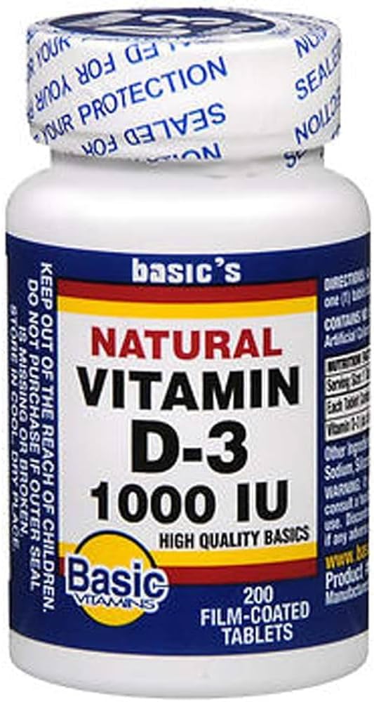 D3- 3 1000 IE filmovertrukne tabletter - 200 ct