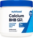 Nutricost Calcium HB (250 g) Uden smag - Calciumketonsalt - Non- GMO Gluten- fri