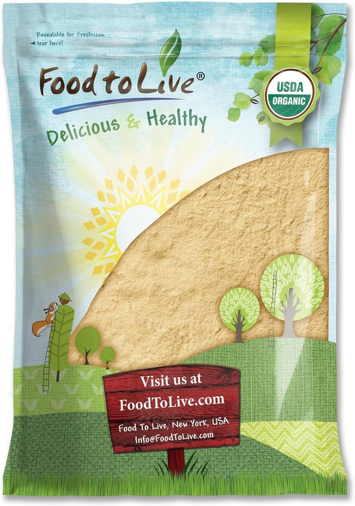 Food to Live - Organic Lions Mane Mushroom Powder, 8 Pounds - Elevate Your Brain Wellness with Premium, Non- GMO, Natural and Vegan Superfood to Better Focus