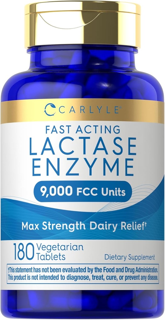 Carlyle Lactase Enzyme Pills 9000 FCC ekskl. GMO, gluten fri