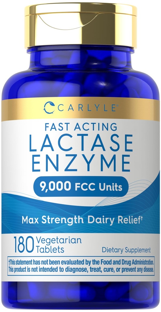 Carlyle Lactase Enzyme Pills 9000 FCC ekskl. GMO, gluten fri