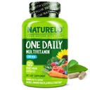 NATURELO Herre Multivitaminer - En daglig Multivitamin for mænd med vitaminer, mineraler & økologiske hele fødevarer, Boost Energy & Health, Non- GMO, 120 vegetariske kapsler