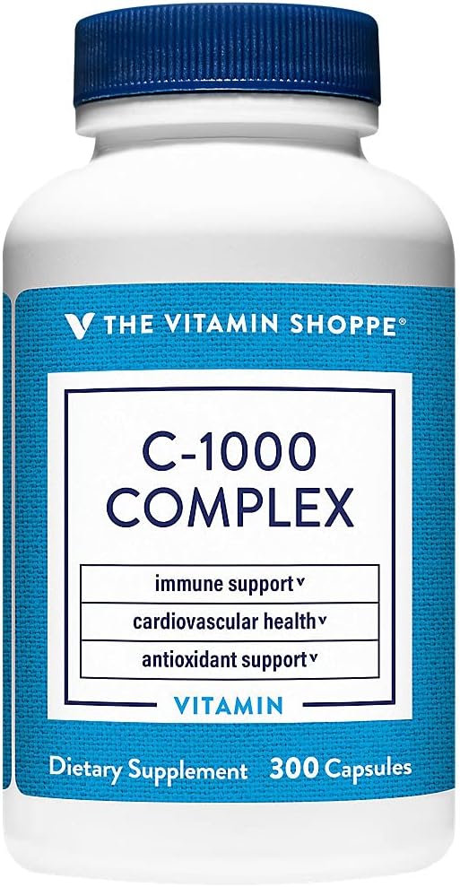Den Vitamin Shoppe C- 1000 Complex 1.000MG, Antioxidant, der understøtter immunforsvar & kardiovaskulær sundhed (300 kapsler)
