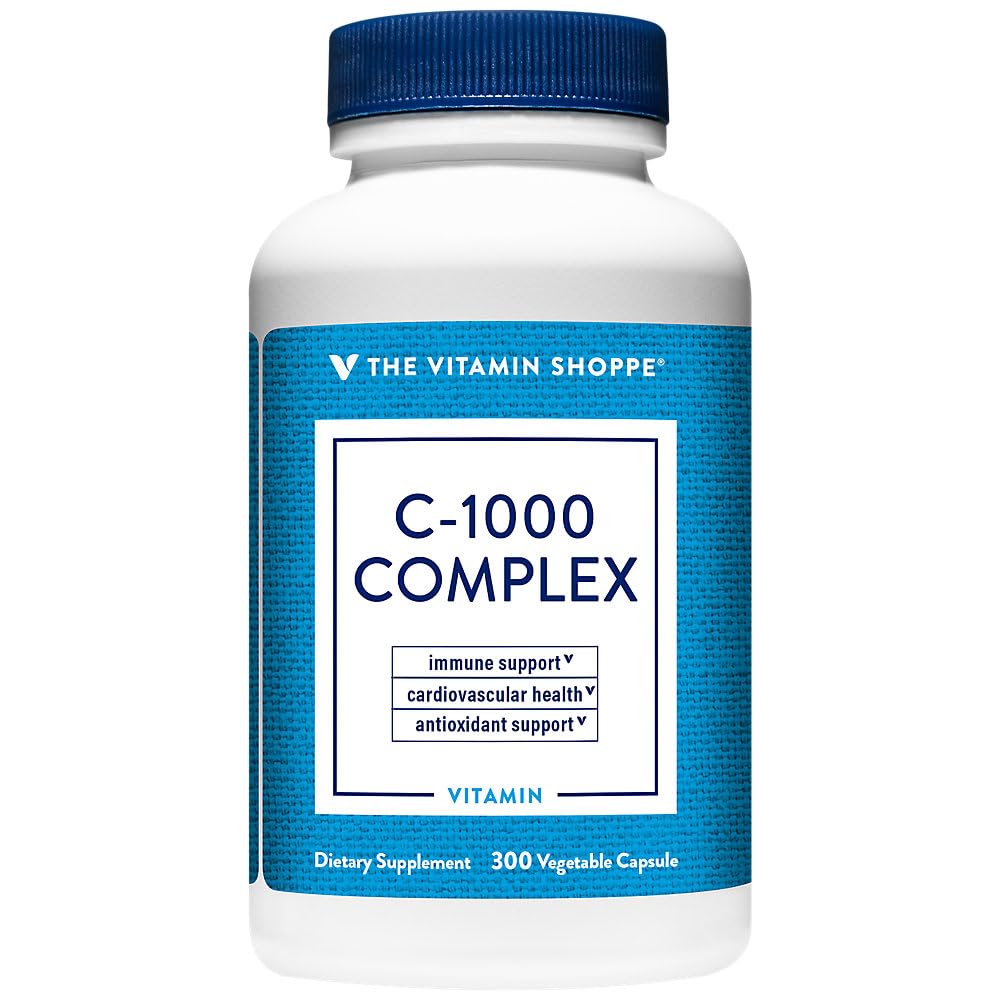 Den Vitamin Shoppe C- 1000 Complex 1.000MG, Antioxidant, der understøtter immunforsvar & kardiovaskulær sundhed (300 kapsler)