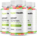 (3 Pack) Super Health Hamp Gummies - Official Formel - Super Health Gummies Ekstra Styrke med 25mg Per Gummy og 1500mg per flaske, Assorterede Arme Gummies Maksimal Styrke Ny 2023 (180 Gummies)