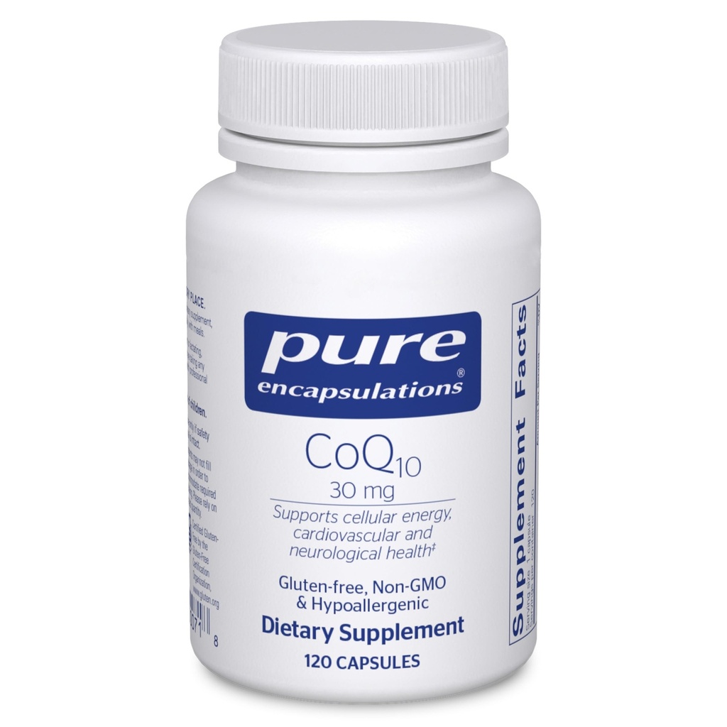 Ren indkapsling CoQ10 30 mg 2 gange 124; Coenzym Q10 supplement til energi, antioxidanter, hjerne og cellulær sundhed, kognition og cardiovaskulær støtte *