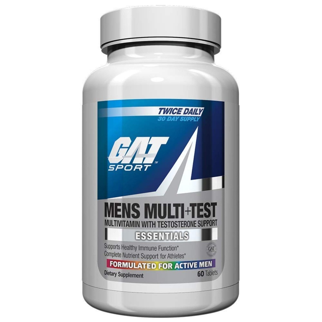 GAT SPORT Mænd Multi + Test, Premium Multivitamin tabletter (60 Greve)