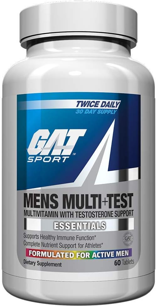 GAT SPORT Mænd Multi + Test, Premium Multivitamin tabletter (60 Greve)