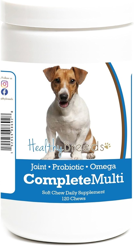Sunde racer Jack Russell Terrier Alle i en Multivitamin Soft Chew 120 Greve