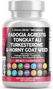 Ren Nutracatives Fadogia Agrestis Tongkat Ali Turkesterone tillæg med Horny Goat Weed, Saw Palmetto, Maca Root, Sibirisk Ginseng, Tribulus Terrestris, Fenugreek, Wild Yam - 60 Greve