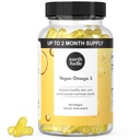 Earth & Elle Algae Omega 3 Supplement - Vegan Omega 3 - Omega 3 Vegan Supplement w / Algae Oil & Vegan DHA - Hjælper Support Heart & Brain Health 1000 mg Per Serving - Ingen Fishy Aftersmage 60 Softgels