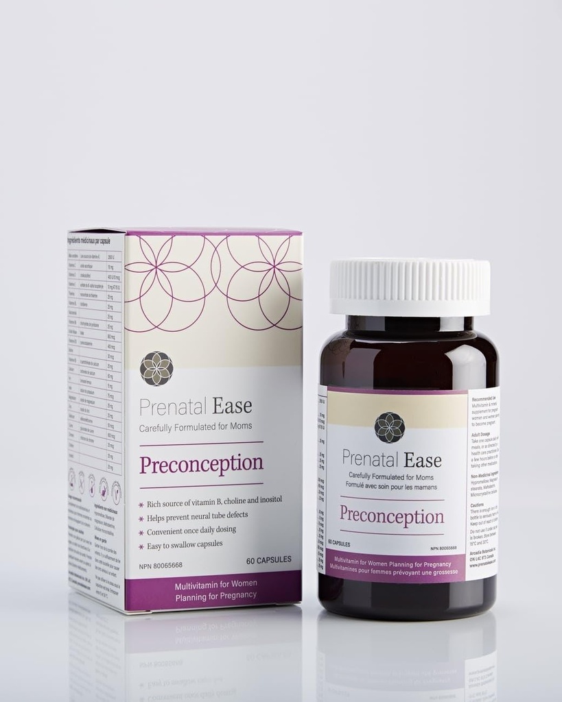 Preconduction, Baby Planning Multivitamin, Når daglig dosis, Indeholder methylfolat, 60-dages levering