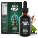 SuperBonsai Super Lungs Mullein Drops - Herbal Lung Support Tinktur med Mullein Leaf Extract Elderberry Reishi Marshmallow Root - Understøtter Clear Breathing & Wellness - 2 oz