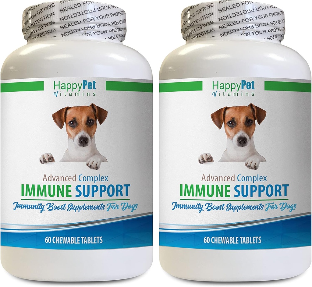 Allergi immunbivirkninger for hunde Lamb Flavor - Hundeimmunsystemet support - lever og nyresygdom - kraftfulde ANTIOXIDANTS - Naturlig formel - Tyrkiet Tail Kapsler hund - 2 flasker (120 Treats)