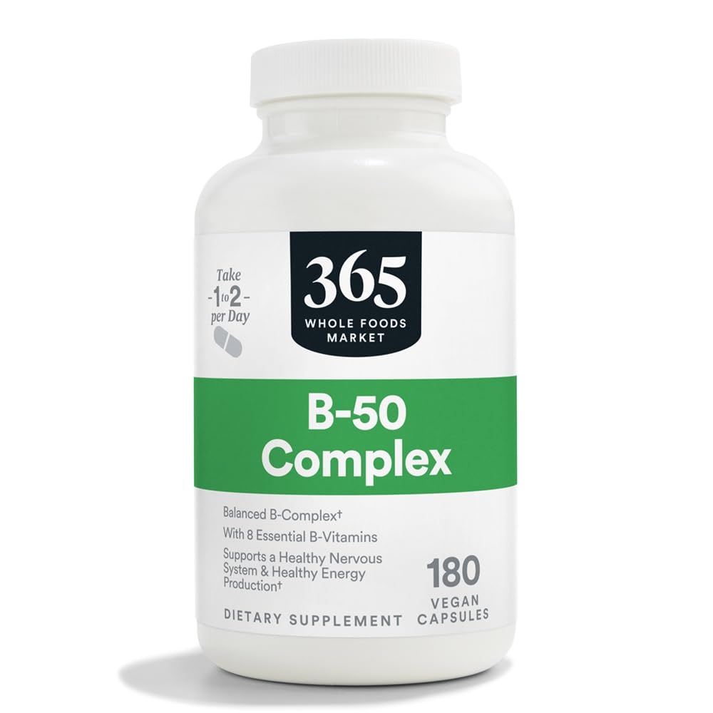 365 af Whole Foods Market, Vitamin B- 50 Complex, Vegan, 180 Kapsler