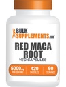 BulkSupplements.com Red Maca Capsules - Maca Supplement, Red Maca 5000mg, Red Maca Root - Vegan & Gluten Free, 7 Kapsler per servering, 420 Count (pakke med 1)