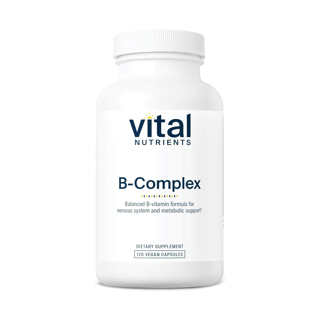 Vital Nutrients Vitamin B-Complex B124; Vegan High- Potency Metyleret B-Complex Vitamin B124; B Vitamin Support Energy Production, Metabolisme, og Heart Health *