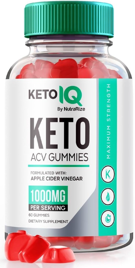NutraRize Keto IQ ACV Gummies, Advanced Weight Loss, Effektiv Slimming Gummies, Fast fungerende KetoIQ Diet Gummies, Gomitas Anmeldelser (60 Gummies)