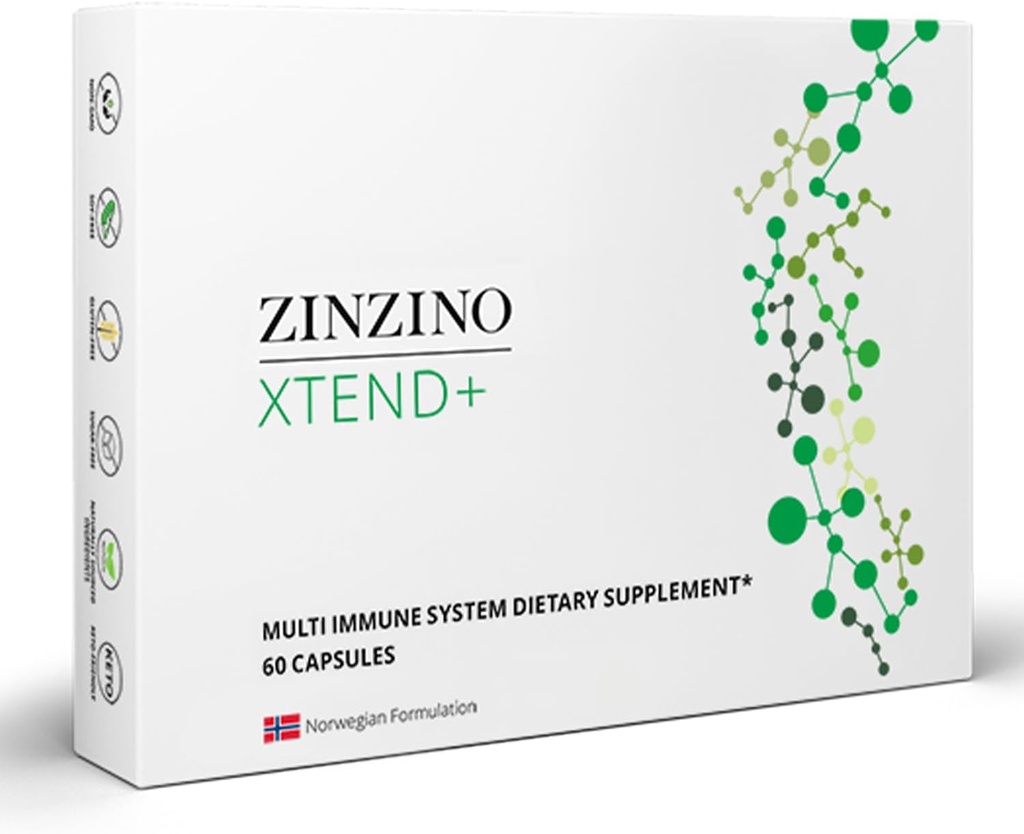 Xtend + - Multi immunsupplement - essentielle vitaminer, mineraler og C-vitamin til immunstøtte, energi og fokus - 60 kapsler