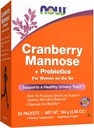 Now Supplements, Cranberry Mannose + Probiotika med en blanding af 10 Probiotiske Bacterial Strains, 24 / Box