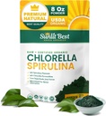 Sunlit Best USDA Organic Chlorella Spirulina Powder - 100% Raw & Vegan Kilde til Protein & Chlorophyll Budd124; Non GMO & Gluten Free Superfood Energy Drink 124; Gut Health & Immunsupport Supplement, 8 oz