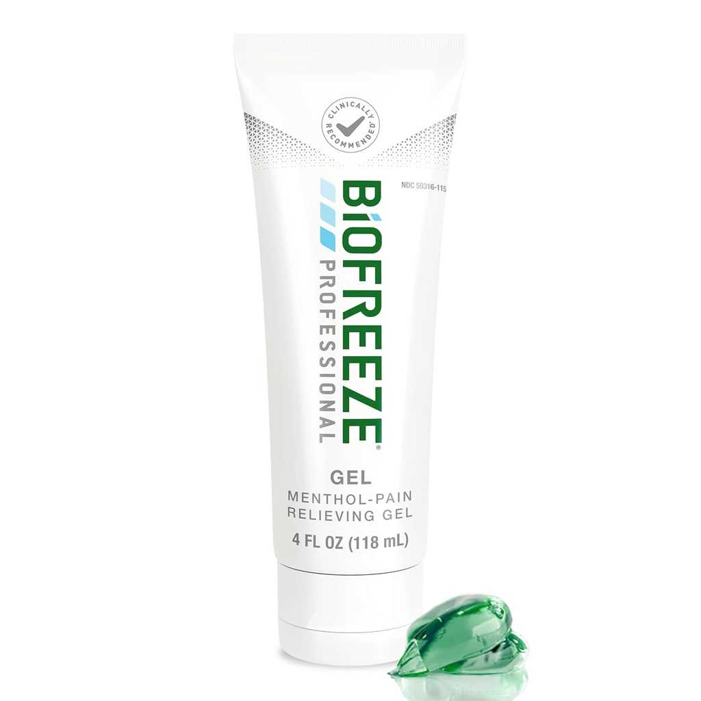 Biofreeze Professional Gel Pain Relief, Knee & Lavere Rygsmerter Relief, Gigt Smerte Reliever, Sore Muskel Relief, Neck Pain Relief, Køling fælles Smerte Relief, Menthol Gel 4 Fl Oz