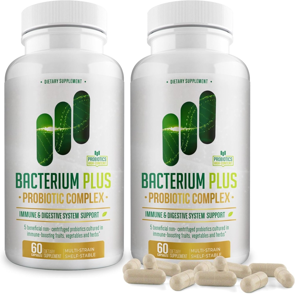 Bacterium Plus, Natural Product, immunsystem support, Patenteret formel, Original Produkt - 120 Greve - pakke med 2
