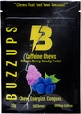 BuzzUps Caffeine Gummies – 100mg Caffeine per Gummy, Buzzin Berry Twist Flavor, 1000mg Total per Pack, Energy Supplement for Running, Cycling, Gaming, Endurance Sports (30 Gummies, 3-Pack)
