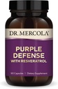 Dr. Mercola Purple Defense - højpotens Antioxidant Support - med Grape Seed & Skin Extract - Understøtter hjerte-kar-kar-sundhed - 90 kapsler