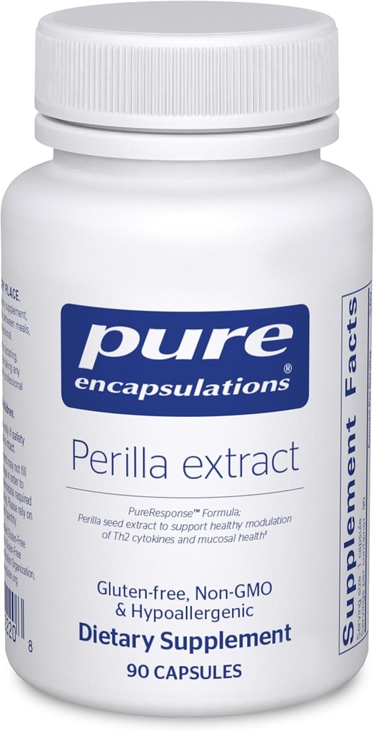 Ren indkapsling Perilla Extract Decl. 124; Støtte til sund modulering af Th2 Cytokiner og Mucosal Health * Decl. 124; 90 Kapsler