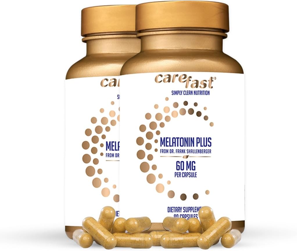 Melatonin Plus - Højdosis 60 mg Melatonin med zink & Magnesium for bedre absorption - for holistisk wellness - 180 Veggie kapsler