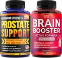 Prostata support til mænd & Nootrop hjerne support supplement - Made in USA - Saw Palmetto kapsler - Bacopa Monnieri & DMAE supplement