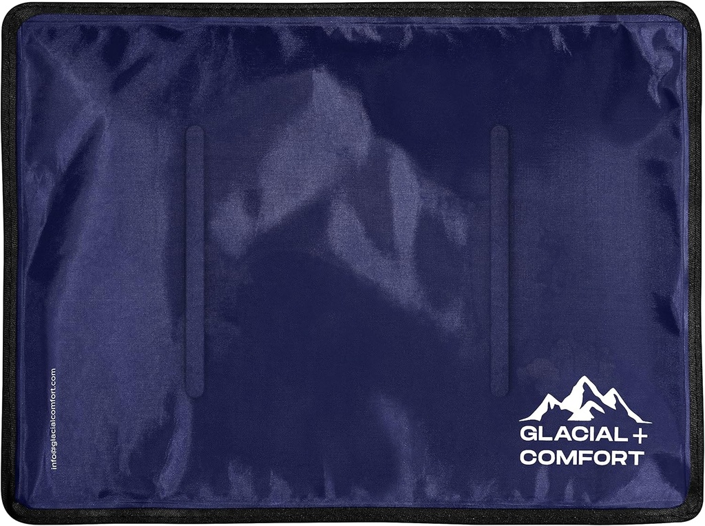 Glacial Comfort Large Gel Ice Pack til skader Genbruges - (15 "x 11") Cold Pads til Rygsmerter, Hip, Knee, Shoulder, Muscle Strains, Migræne & Postpartum Inddrivelse, Flex Technology - Kompression Pad.
