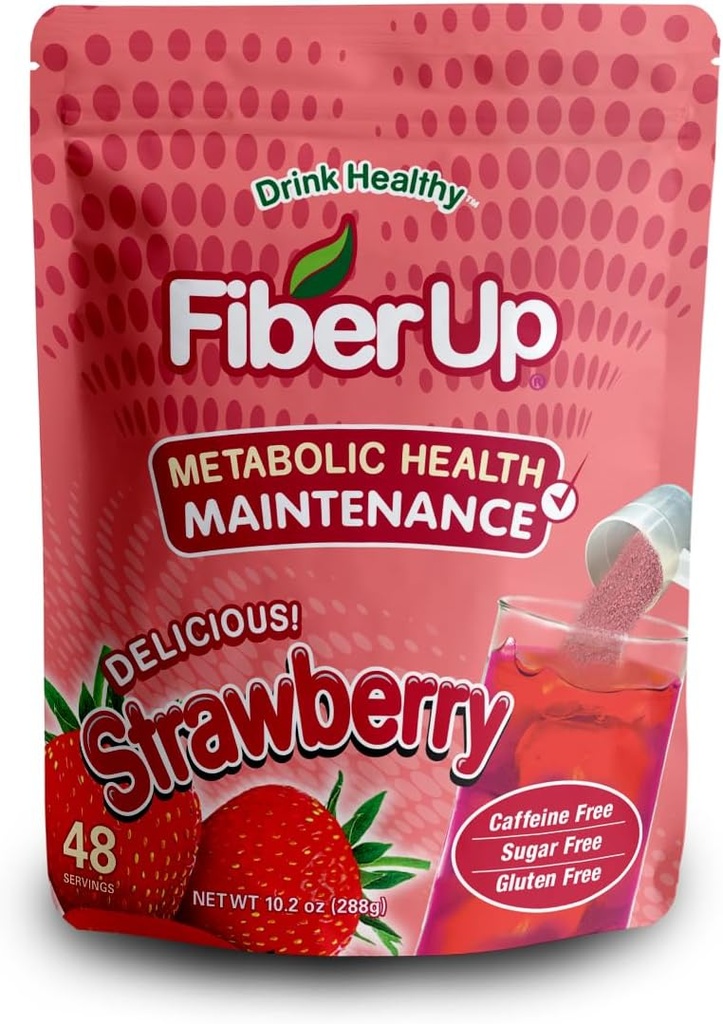 Lækker, Prebiotic Opløselige Fiber supplement, Jordbær, 48 Servere.