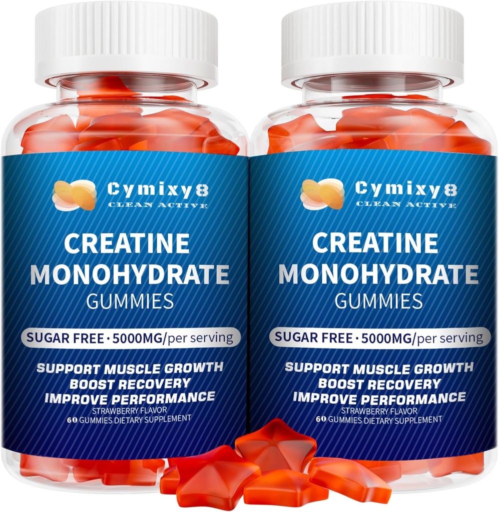 Creatin monohydrat gummier for mænd og kvinder 120Count