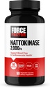 FORCE FACTOR Natokinase 2000 FU, Natokinase Supplement for hjerte sundhed og blodtryk sundhed, blodcirkulationspiller, non-GMO, Vegan, No Gelatine, 90 Vegetabilske kapsler