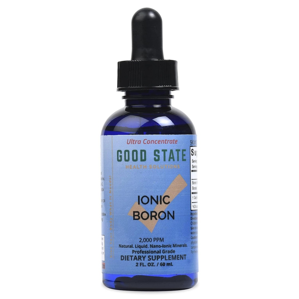 God tilstand: 124; ionbor: 124; naturligt stof: 124; flydende koncentrat: 124; Nano sized Mineral Technology: 124; Professional Grade: 124; 10 dråber: 1 mg: 124; 1,6 fl oz flaske