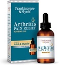 Frankincense og Myrra Arthritis Pain Relief Rubbing Oil - Arthritis Pain Reliever med Frankincense Essential Oil for Sciatica, Lavere Ryg, Neck, Hands, Knips, Joints og Skuldre, 2 fl.oz. - 1 pakke
