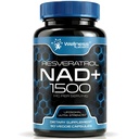 WELLENess LASSRX NAD Supplement, 1500mg - USA Made Liposomal NAD + Supplement med Resveratrol, NAD Plus Boosting - Support Cellular Health, Stamina & Sund Aging - Ultra Strength Capsules