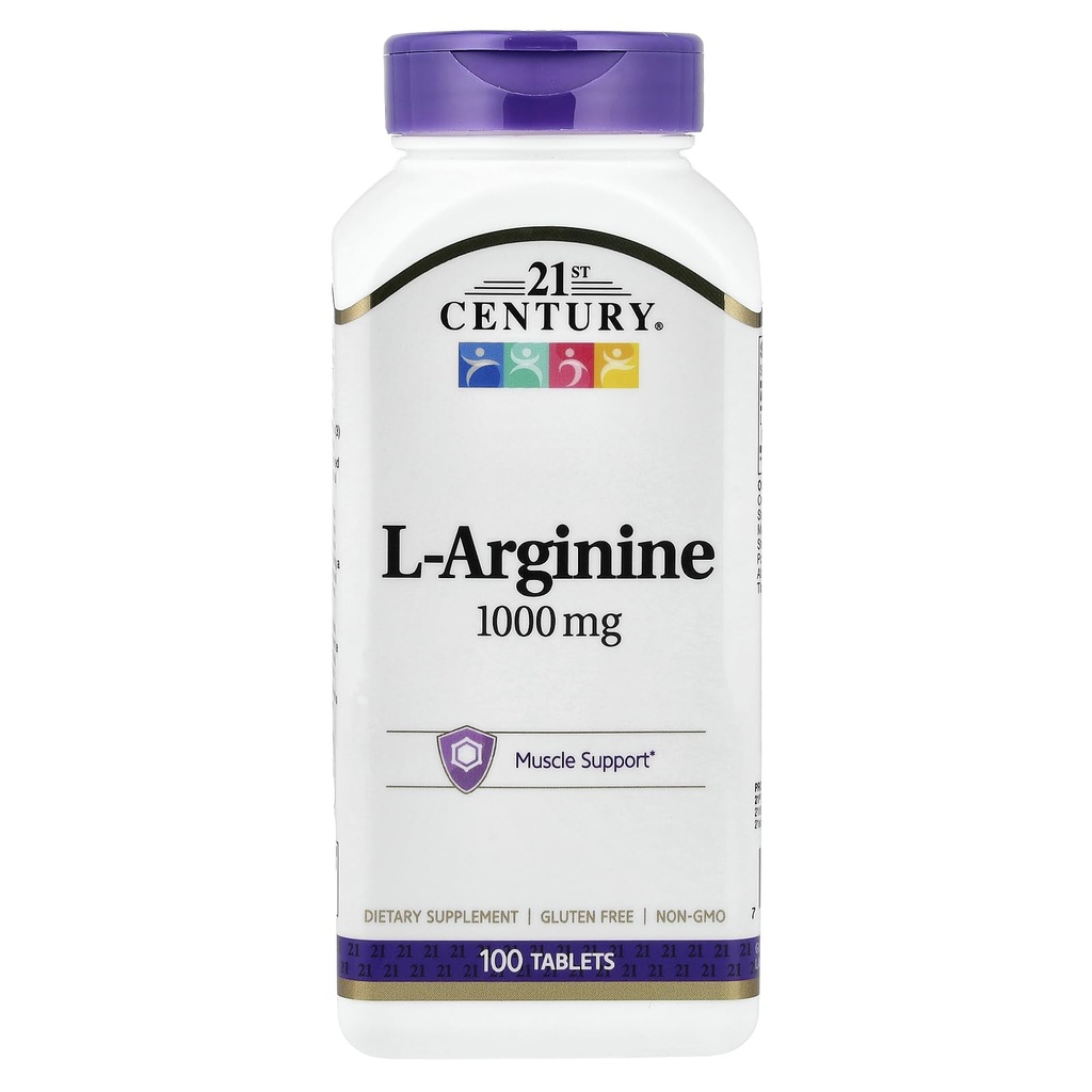 21. århundrede L- arginin 1000mg, maksimal styrke 100 ea
