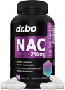 NAC supplement N- Acetyl Cysteine Pills - 750mg N Acetyl Cysteine Pure Vitamin Capsule - Daglig leverstøtte Formel for lung rense sundhed, Nyre Detox, Brain & Respiratoriske Kosttilskud - 90 Kapsler
