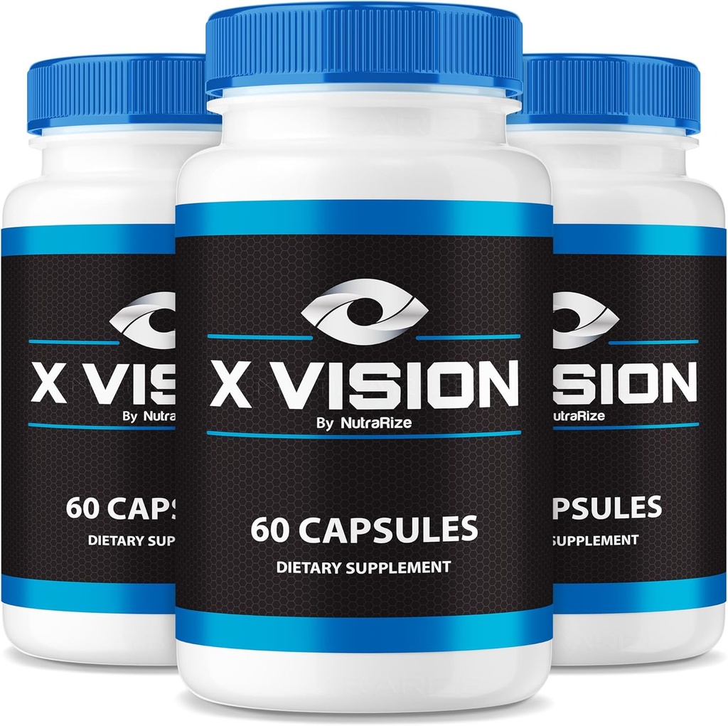 (3 Pack) X Vision Capsules - Official Formel Tablets for Total Eye Health, XVision Optics Night Vision, Alle naturlige supplement til Beskyt Øjensyn, Optiske Vitamin Support Anmeldelser (180 Kapsler)