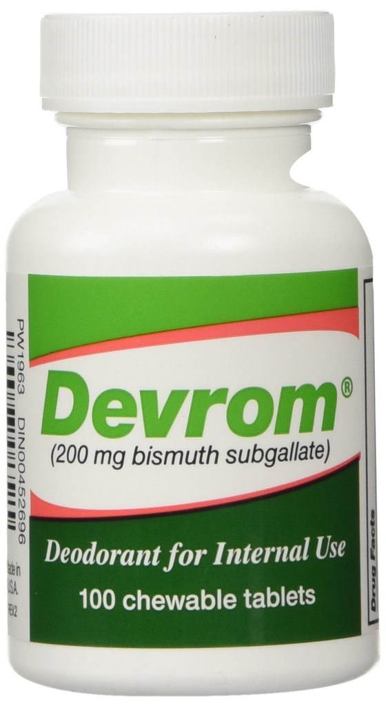 DEVROM tabletter (intern deoderant) 200MG 100 tyggetabletter