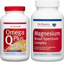 Dr. Sinatra Omega Q Plus Ultra med 100 mg CoQ10 og Stress- Reduktion Ashwagandha Plus Magnesium Broad- Spectrum Complex Ultimate Heart Health Bundle; Avanceret cardiovaskulær support