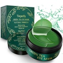 Titelly Under Eye Masker med Collagen, Green Tea Eye Patches for mørke cirkler og Puffiness, Hydrating, Anti Wrinkle, 60 stk