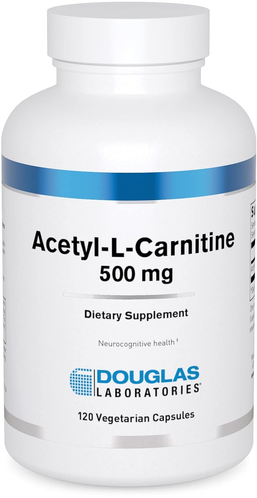 Douglas Laboratories Acetyl L- Carnitin 500 mg 1 124; understøtter hjernens og nervens funktion under den normale ældningsproces * 1 124; 120 kapsler