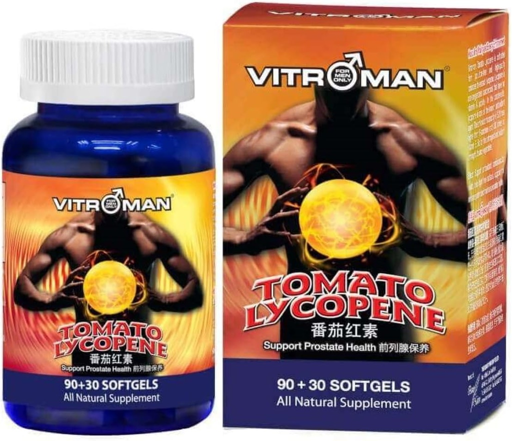 Tomato Lycopene (120 softgel), Kardiovaskulær support, Premium kvalitet antioxidant - 100% Natural Tomat - Great for Prostate Health Immunsystem Support