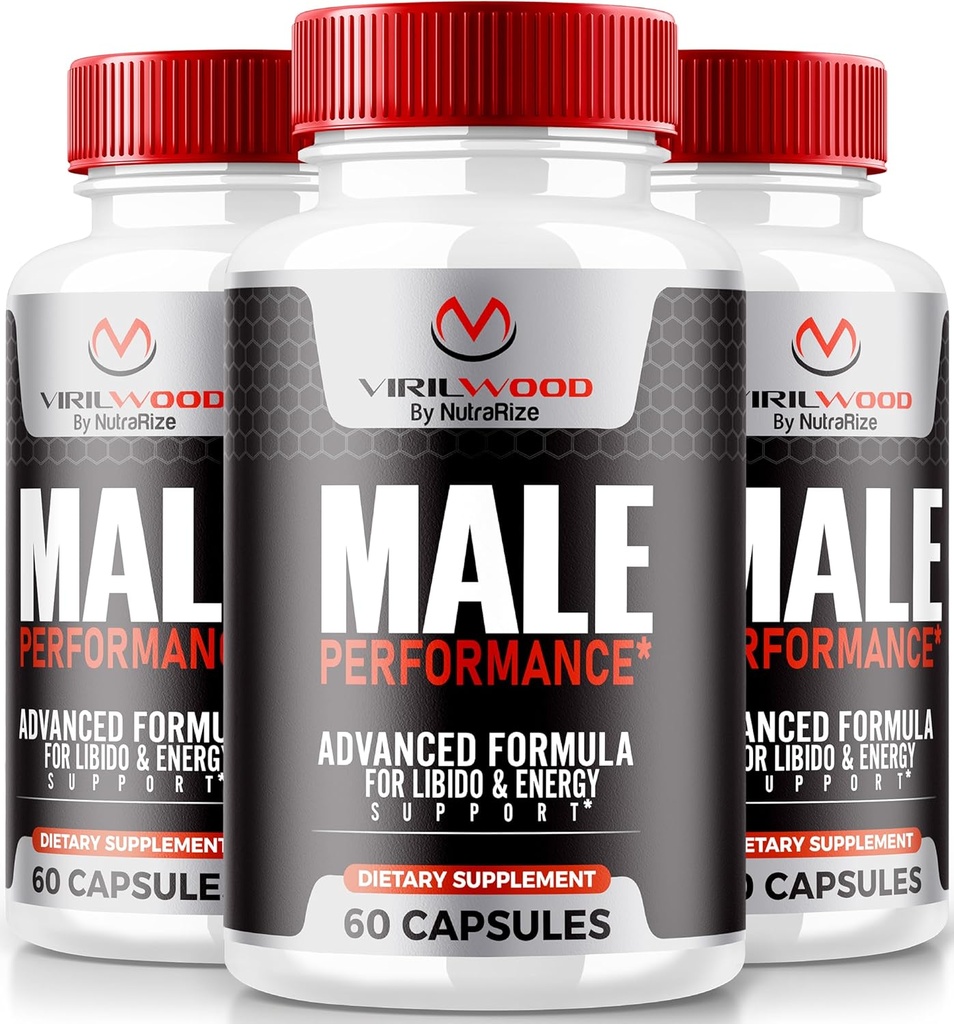 (3 Pack) Virilwood kapsler til mænd, officielle Viril træpiller 1200 mg, Alle naturlige mandlige formel til at støtte Lon- risting Performance og samlet sundhed, Premium Multivitaminer anmeldelse (180 kapsler)