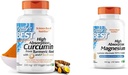 Doctor 's Best DRB- 00107 High Absorption Curcumin fra gurkemeje med C3 Complex & BioPerine 500mg & High Absorption Magnesium Glycinate Lysinat, 100% Chelated, Non- GMO, Vegan, Gluten
