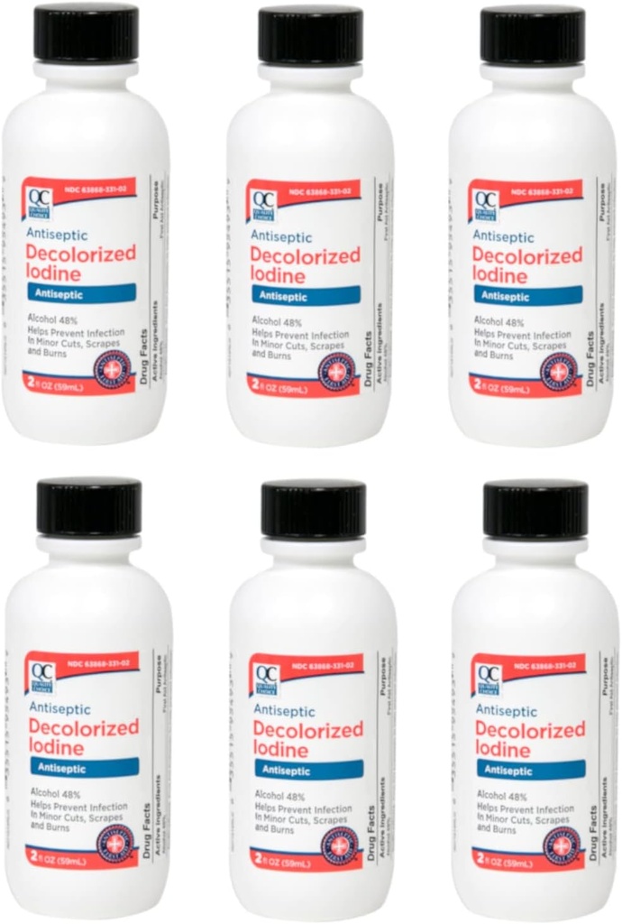 Quality Choice Antiseptisk Decolorized Jod 2 Fl. Oz. - 6 Pack